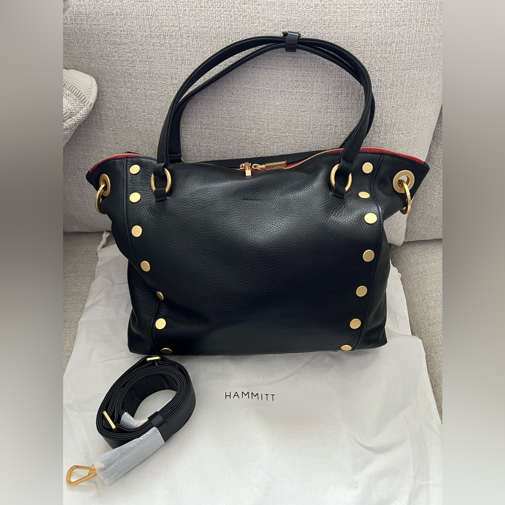 Hammit Daniel Large Black/Brushed Gold Red Zip